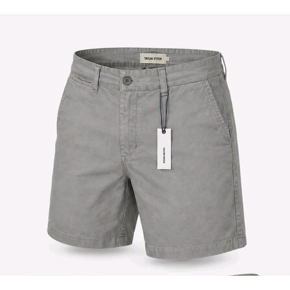 Taylor Stitch The Foundation Short Organic Cotton Sagebrush Grey Mens 31 NWT